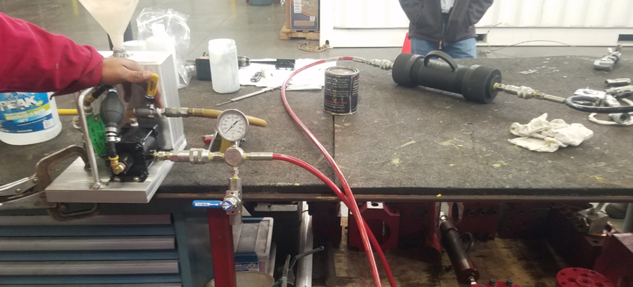 Polymer sealant injection restoring void integrity in the field