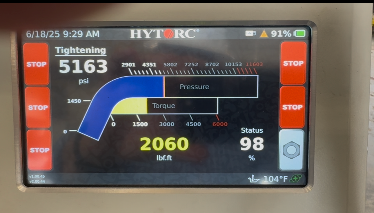 Controlled torque make-up in the field